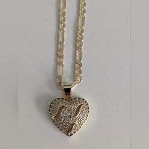 14K Gold Plated Heart Pendant Necklace